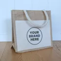 branded Jim Jam Jute Tote Bag, from our range of promotional Jute Shopping &amp; Tote Bags