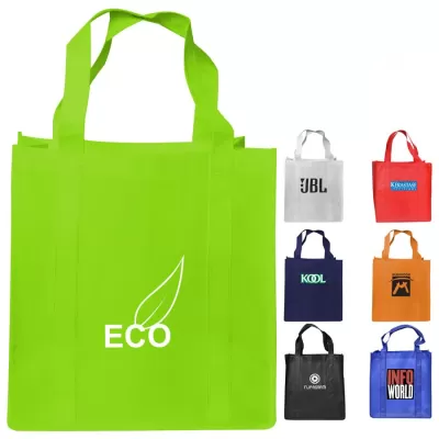 branded Shopping Tote Bag with Gusset, from our range of promotional Non Woven Tote Bags