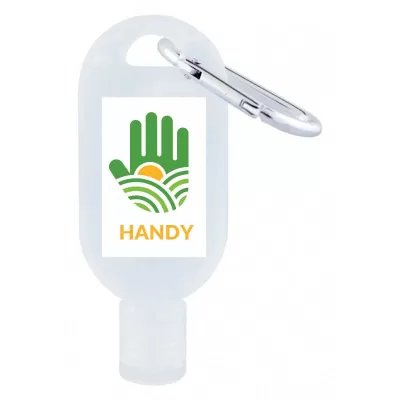 branded 30mL Hand Sanitiser with Carabiner, from our range of promotional Branded Hand Sanitisers