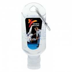 branded 60mL Hand Sanitiser with Carabiner, from our range of promotional Branded Hand Sanitisers