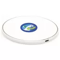 branded Axis Round Wireless Charging Dock, from our range of promotional Phone &amp; Tablet Chargers
