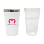 branded Duet Cup, from our range of promotional Reusable Coffee Cups - Metal