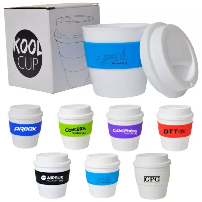 branded Kool Cup 235ml (Small), from our range of promotional Reusable Coffee Cups - Plastic & Ceramic