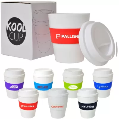 branded Kool Cup 355ml (Large), from our range of promotional Reusable Coffee Cups - Plastic & Ceramic