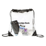 Clear Stadium Bags  - Stadium Drawstring Bag