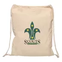 branded Calico Drawstring Bag, from our range of promotional Cotton &amp; Calico Tote Bags