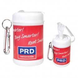 branded Antibacterial Wipes Canister, from our range of promotional Hand Sanitisers & Wipes