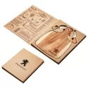 branded Acacia Cheeseboard &amp; Knife Set, from our range of promotional Cheese Sets
