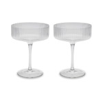 Printed Glasses &amp; Tumblers - Hazel Ribbed Coupe Glasses