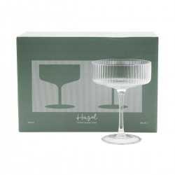 branded Hazel Ribbed Coupe Glasses, from our range of promotional Printed Glasses & Tumblers