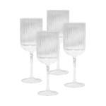 Printed Glasses &amp; Tumblers - Ivy Ribbed Wine Glasses