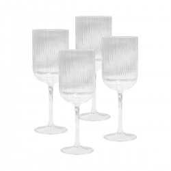 Printed Glasses & Tumblers - Ivy Ribbed Wine Glasses
