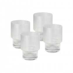 Printed Glasses & Tumblers - Linnea Ribbed Glass Tumbler