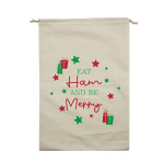 Drawstring Bags &amp; Back Sacks  - Christmas Ham Bag