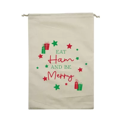 branded Christmas Ham Bag, from our range of promotional Drawstring Bags & Back Sacks