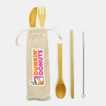 branded Adair Bamboo Cutlery Set, from our range of promotional Cutlery and Straws