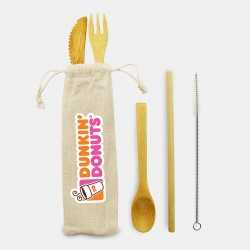 branded Adair Bamboo Cutlery Set, from our range of promotional Cutlery and Straws