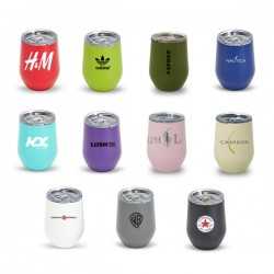 branded Zen Mirror Finish 350ml Mugs, from our range of promotional Reusable Coffee Cups - Metal