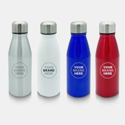 branded Vita Aluminium 450ml Water Bottle, from our range of promotional Drink Bottles - Metal