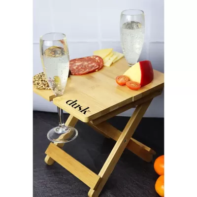 branded Grappa Bamboo Folding Table, from our range of promotional Cheese Gift Sets
