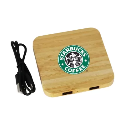 branded Trafalgar Bamboo charging dock, from our range of promotional Phone & Tablet Chargers