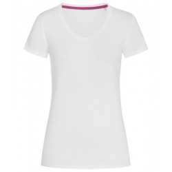 branded Stedman Womens Claire V-neck T-Shirt, from our range of promotional Ladies Promotional T Shirts