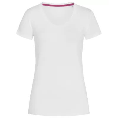 branded Stedman Womens Claire V-neck T-Shirt, from our range of promotional Ladies Promotional T Shirts