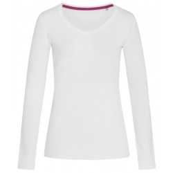 branded Stedman Womens Claire V-neck Long Sleeve T-Shirt, from our range of promotional Ladies Promotional T Shirts
