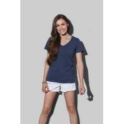 branded Stedman Womens Classic T-Shirt V-neck, from our range of promotional Ladies Promotional T Shirts