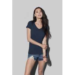 branded Stedman Womens Megan V-neck T-Shirt, from our range of promotional Ladies Promotional T Shirts