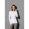 branded Stedman Womens Sharon Henley Long Sleeve T-Shirt, from our range of promotional Ladies Promotional T Shirts