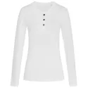 branded Stedman Womens Sharon Henley Long Sleeve T-Shirt, from our range of promotional Ladies Promotional T Shirts