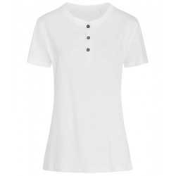 branded Stedman Womens Sharon Henley T-shirt, from our range of promotional Ladies Promotional T Shirts