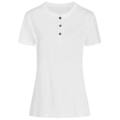 branded Stedman Womens Sharon Henley T-shirt, from our range of promotional Ladies Promotional T Shirts
