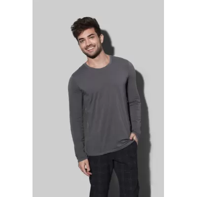 branded Stedman Mens Clive Long Sleeve T-Shirt, from our range of promotional Men's Promotional T Shirts