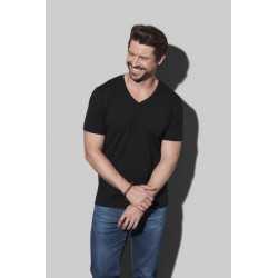 branded Stedman Mens Dean Deep V-neck T-Shirt, from our range of promotional Men's Promotional T Shirts