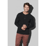 branded Stedman Mens Shawn Henley Long Sleeve T-Shirt, from our range of promotional Men&#039;s Promotional T Shirts