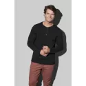 branded Stedman Mens Shawn Henley Long Sleeve T-Shirt, from our range of promotional Men's Promotional T Shirts