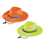 Wide Brim Hats  - Hi Vis Reflector Safety Brim Hat
