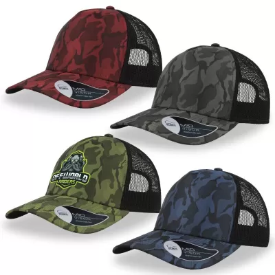 branded Atlantis Rapper Camo Trucker Cap, from our range of promotional Caps