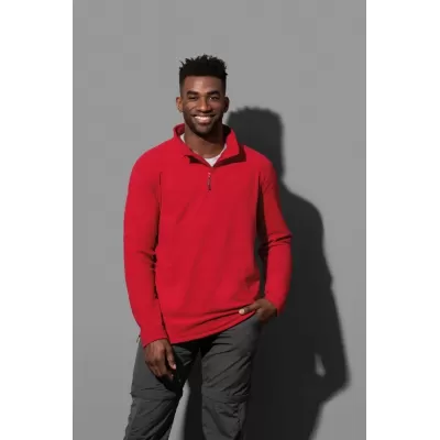branded Stedman Mens Active Fleece Half-Zip, from our range of promotional Fleece Tops