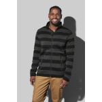 branded Stedman Mens Active Striped Fleece Jacket, from our range of promotional Fleece Tops