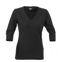 branded James Harvest Lynn Womens V-Neck 3/4 T-Shirt, from our range of promotional Ladies Promotional T Shirts