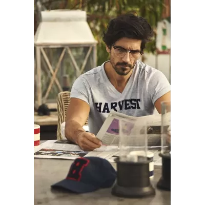 branded James Harvest American V Mens V Neck T-Shirt, from our range of promotional Men's Promotional T Shirts