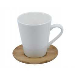 Coffee Mugs - Carmel Vee Mug & Saucer Set