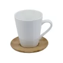 branded Carmel Vee Mug &amp; Saucer, from our range of promotional Coffee Mugs