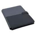 branded Impact A4 Portfolio, Black/Charcoal, from our range of promotional Non Leather Compendiums