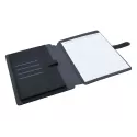 branded Impact A4 Portfolio, Black/Charcoal, from our range of promotional Non Leather Compendiums