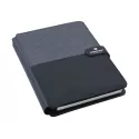 branded Impact A5 Portfolio, Black/Charcoal, from our range of promotional Non Leather Compendiums