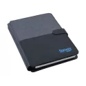 branded Impact A5 Portfolio, Black/Charcoal, from our range of promotional Non Leather Compendiums